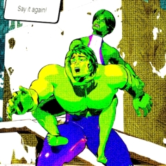 Hulk's foot in mouth